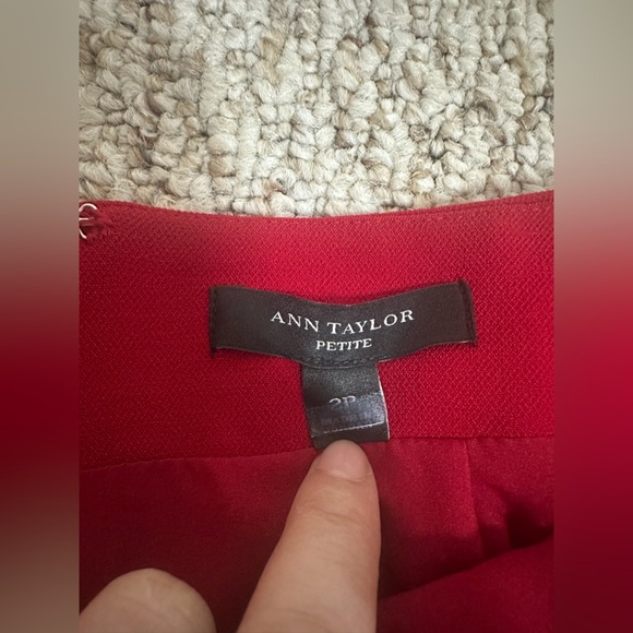 Ann Taylor Red Mini Pencil Skirt for Work SET size 2P - Picture 2 of 8